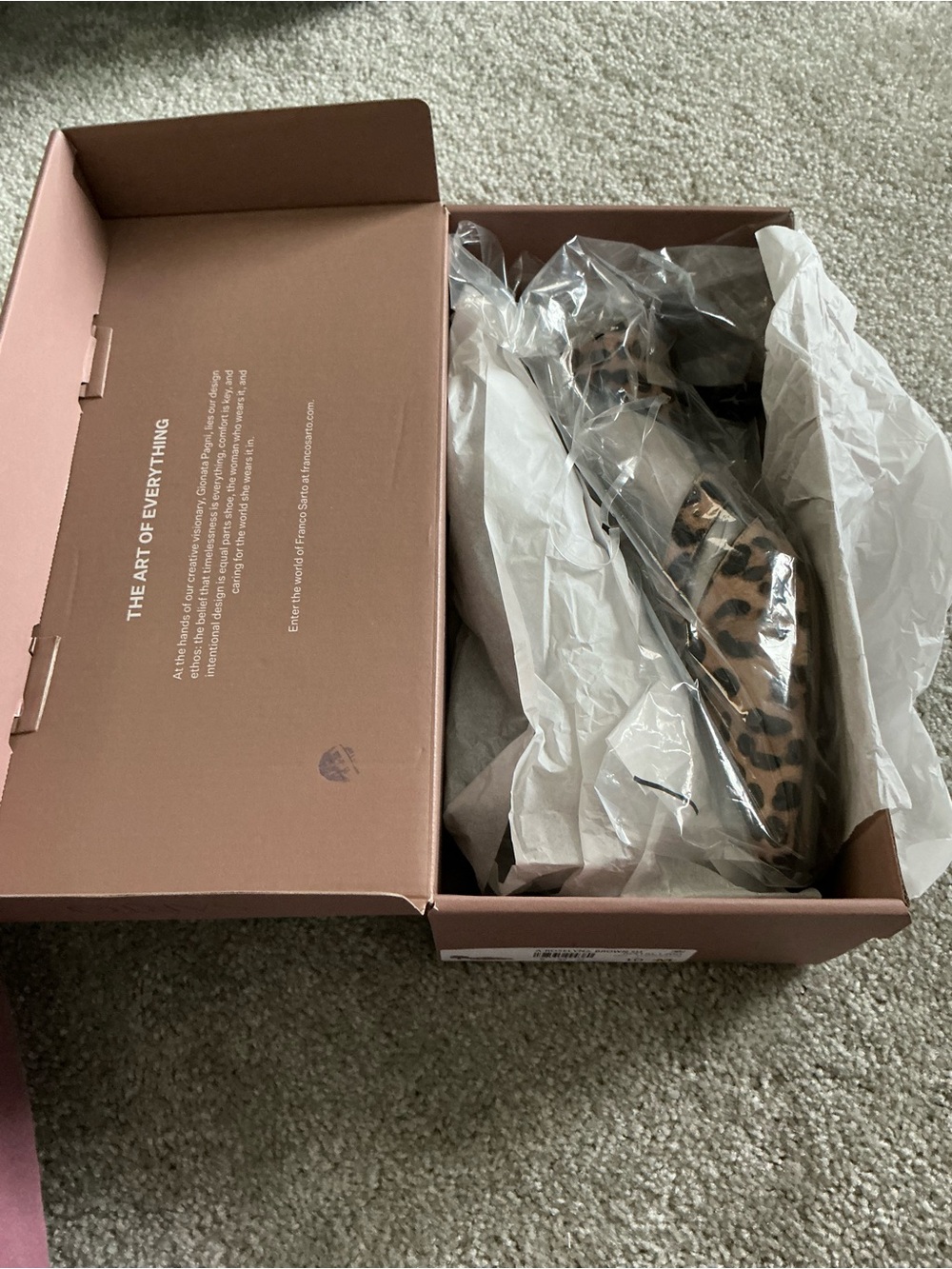 SARTO By Franco Sarto Leopard Print Pointed Toe Flats - Tan/Black - Picture 6 of 6